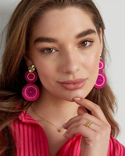 oorbellen sunflower glas