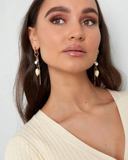 Oorbellen love party - groen/paars