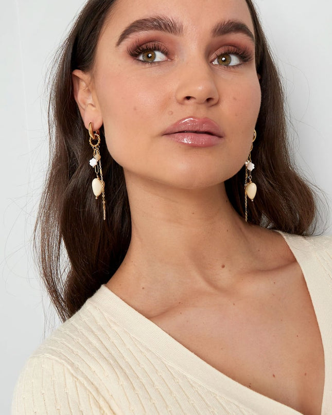 Oorbellen love party - groen/paars