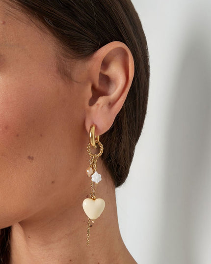 Oorbellen love party - groen/paars