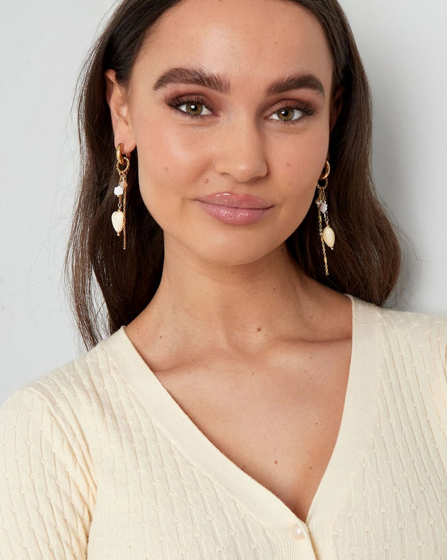 Oorbellen love party - groen/paars