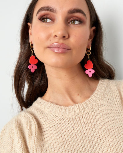 Oorbellen dare to dream - groen paars