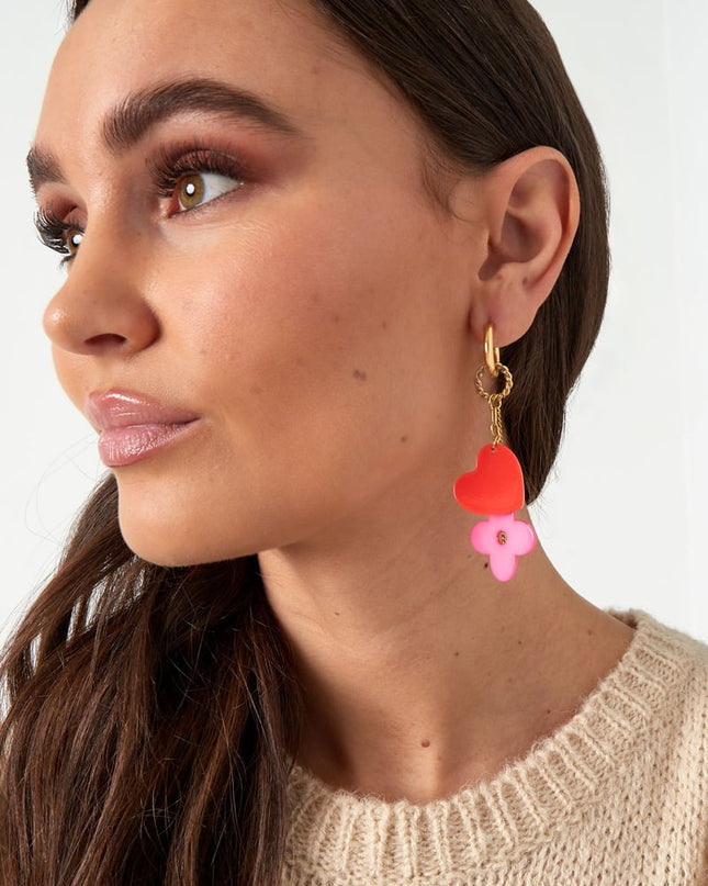 Oorbellen dare to dream - groen paars