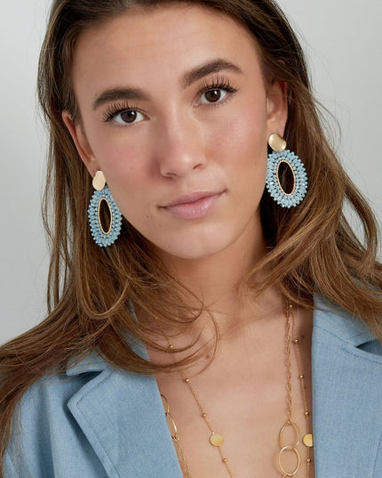 Ovale statement oorbellen