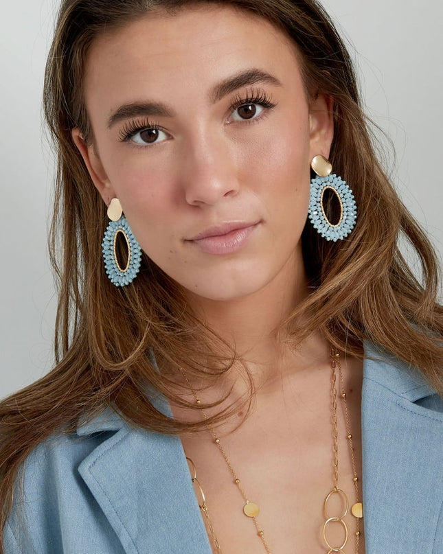 Ovale statement oorbellen