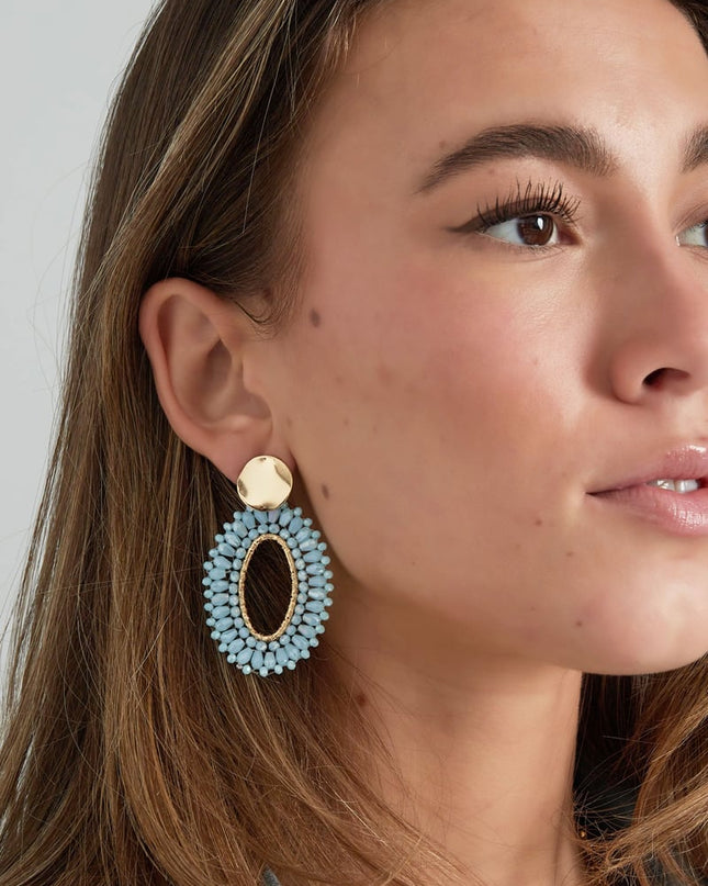 Ovale statement oorbellen