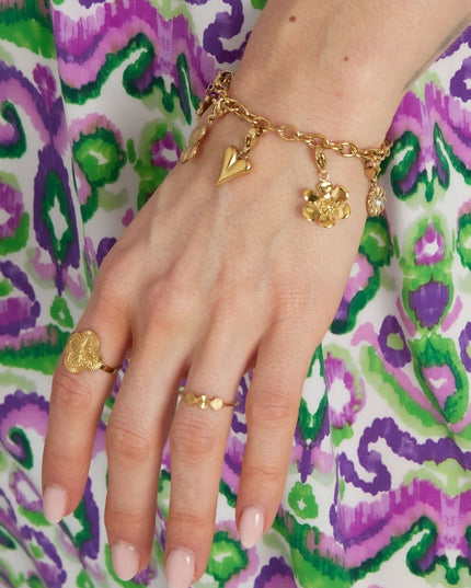 armband met hartvormige bedels