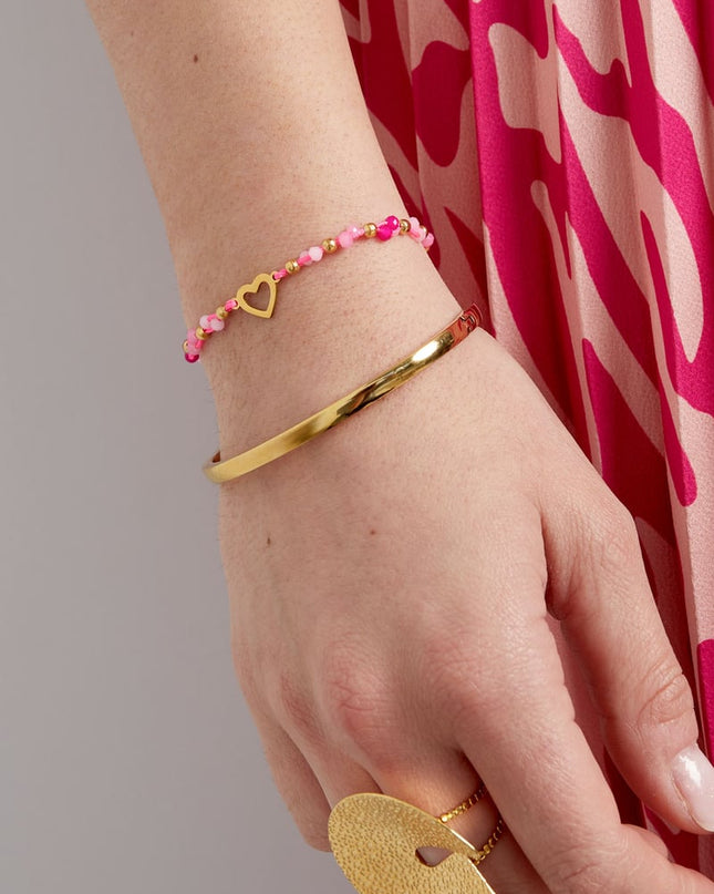 Zomer armbandje kleurrijk hart