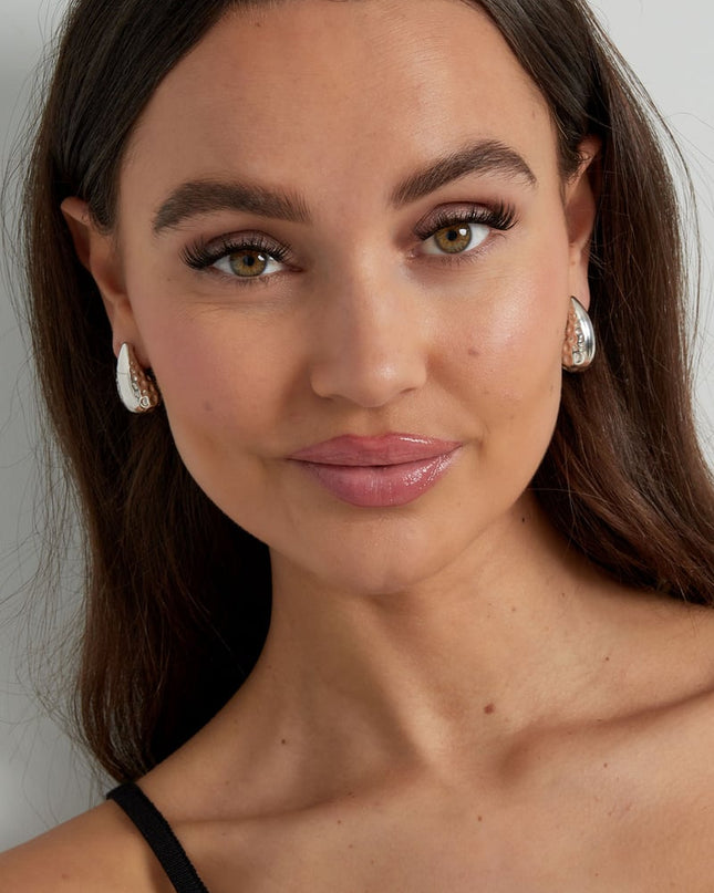 roestvrij stalen hart vintage oorknopje