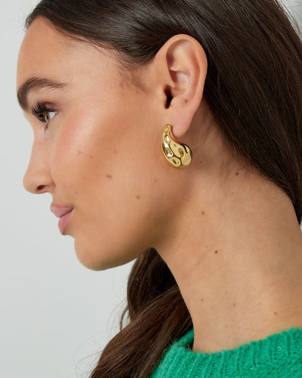 gedeukte druppel oorbellen