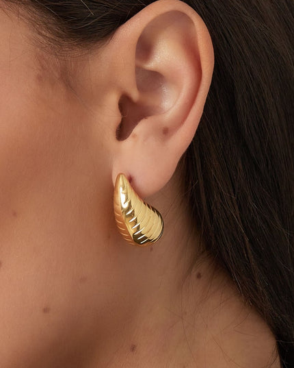 druppel oorbellen met structuur groot