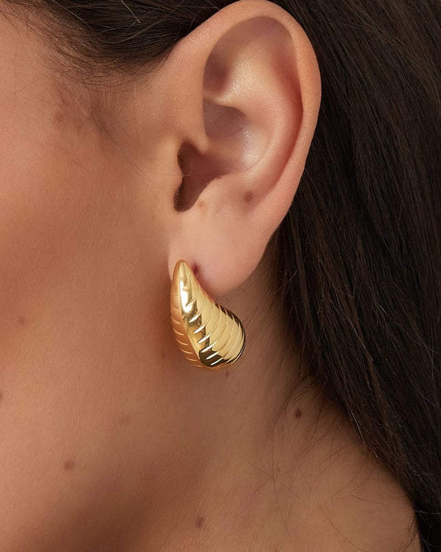 druppel oorbellen met structuur groot