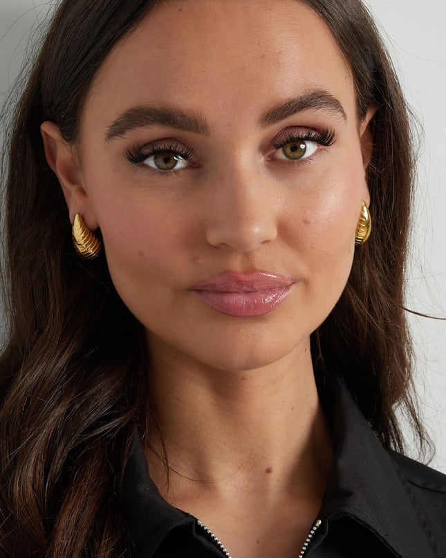 druppel oorbellen met structuur groot