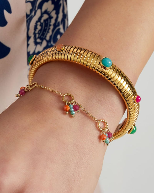 Armband kleurrijke fiesta - oranje roze