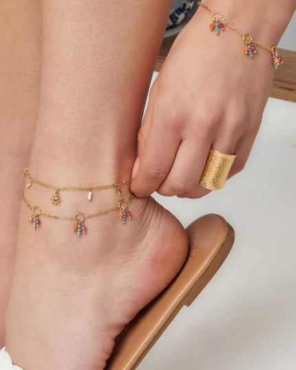 Armband kleurrijke fiesta - oranje roze