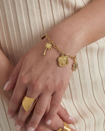 Retro ketting hanger armband-Goud kleur