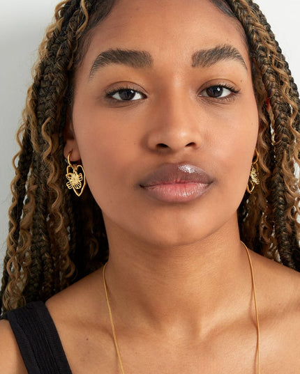 oorbellen statement flower heart