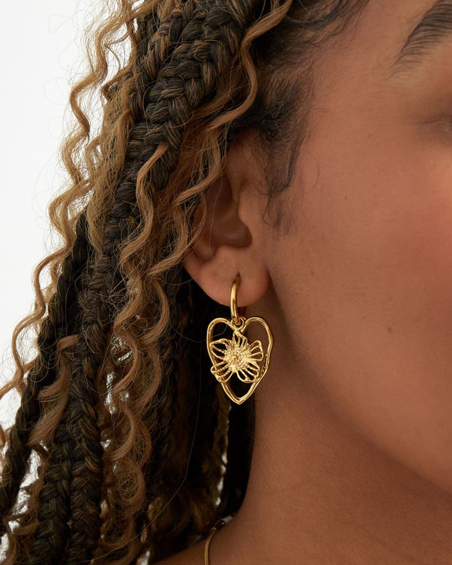 oorbellen statement flower heart