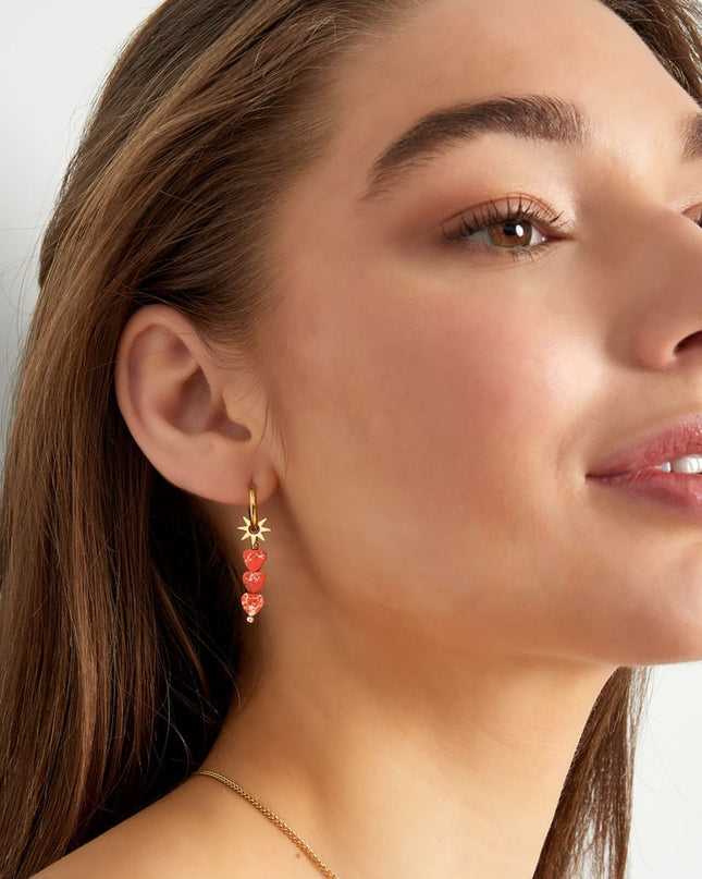 oorbellen triple hart ster