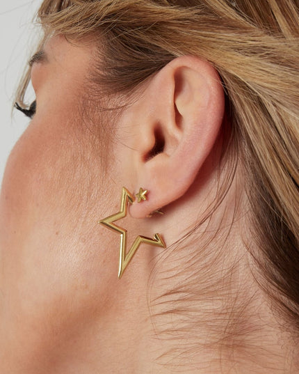 halve ster oorbellen