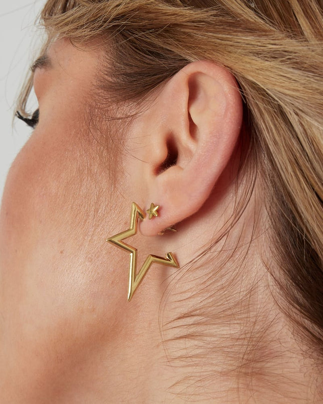 halve ster oorbellen