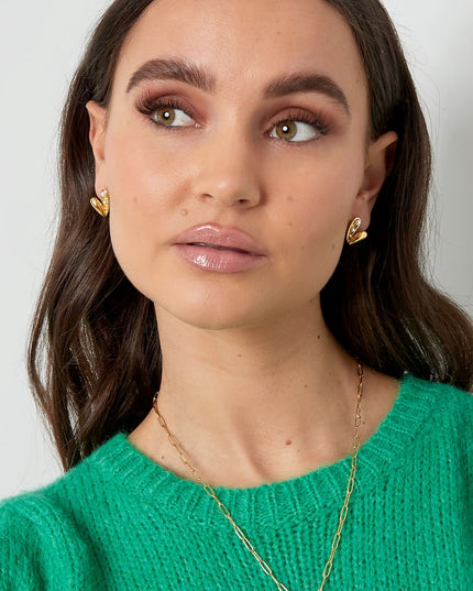 open pearl hart oorbellen