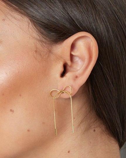 schakel oorbellen met strik