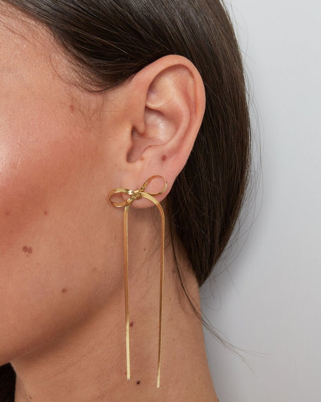 oorbellen met lange strik