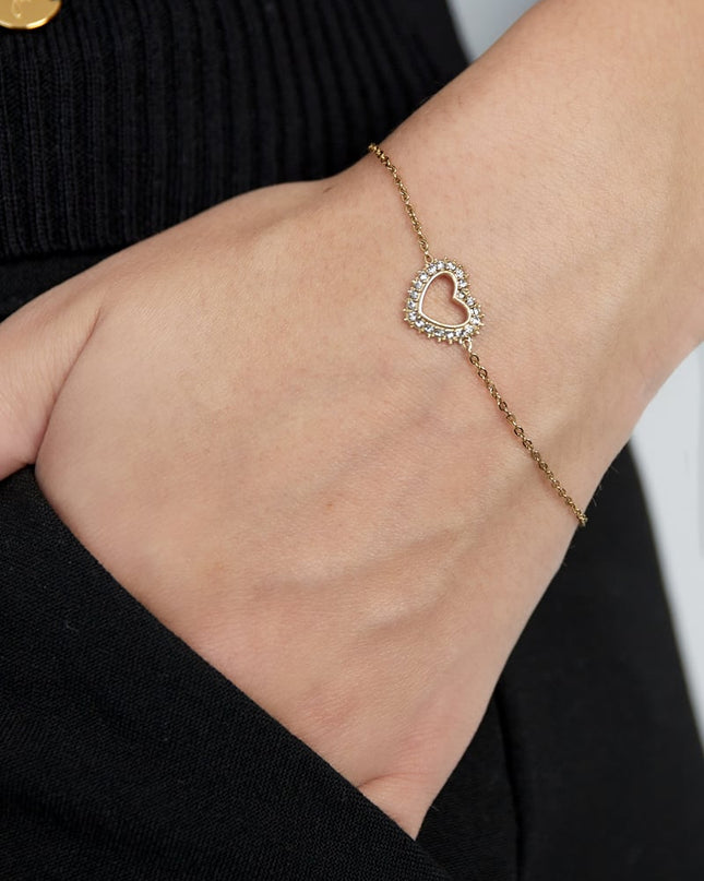 diamant hart armband