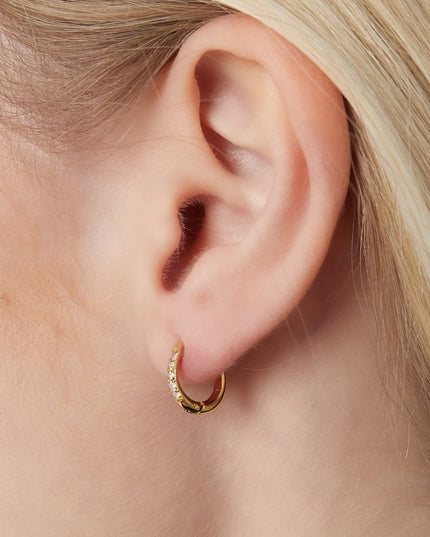 kleine oorringen met steentjes