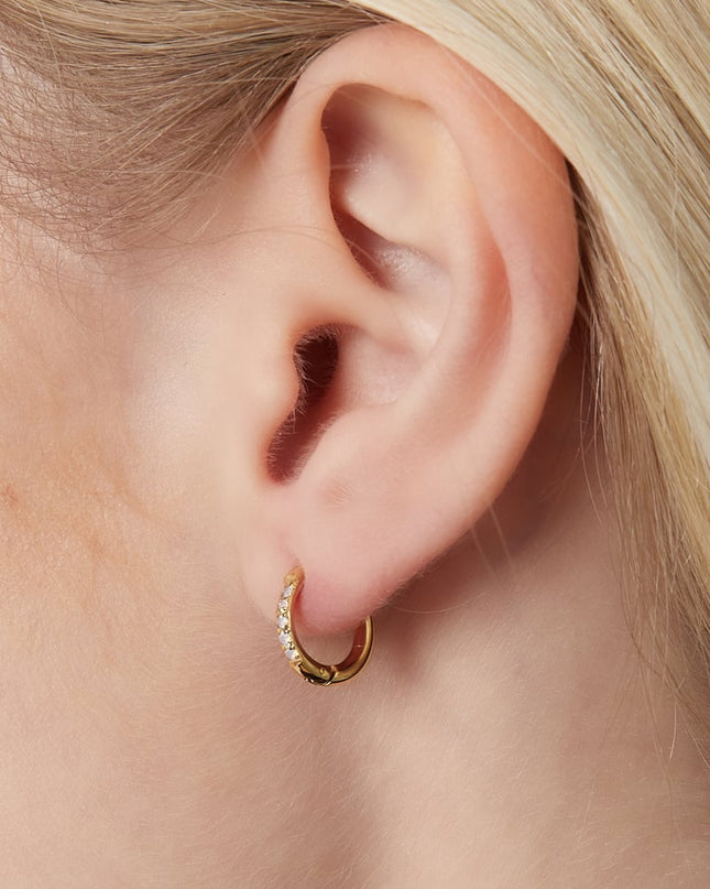 kleine oorringen met steentjes