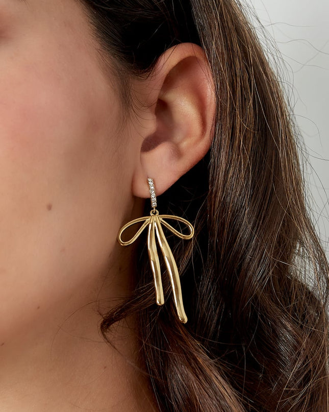 diamant strik oorbellen