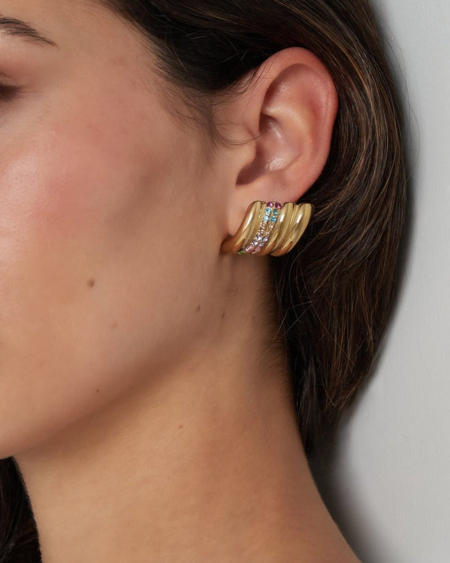 Oorbellen twisted times - multi