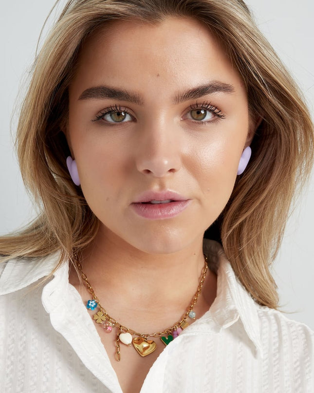 Kleurrijke liefde oorbellen