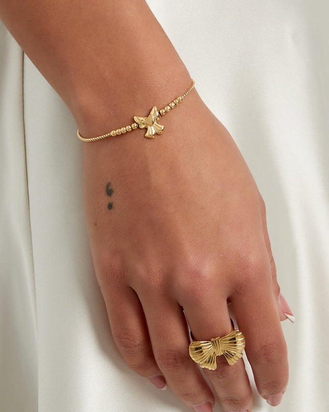 cute strik met kralen armband