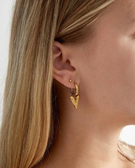 love on top oorbellen met structuur