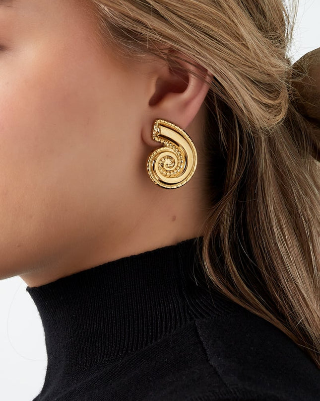 oorbellen gedraaide schelp