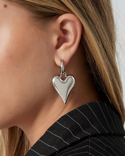 big heart hanger oorbellen