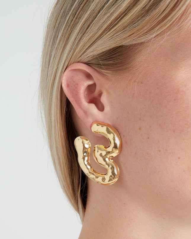 chuncky melting oorbellen