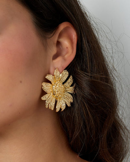 sunflower statement earrings