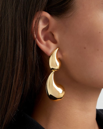 double drop oorbellen