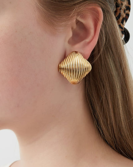 etched relief oorbellen