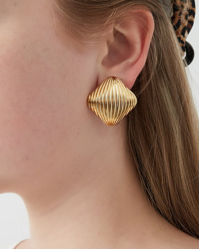 etched relief oorbellen