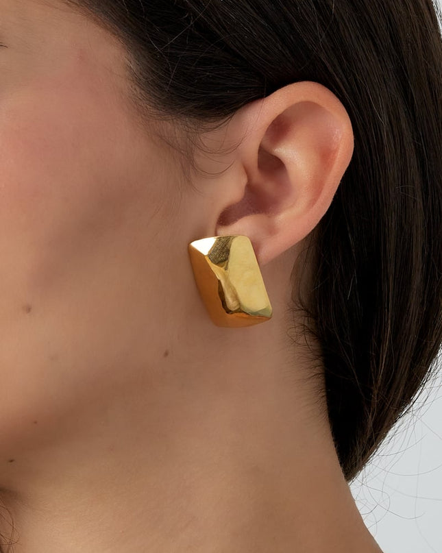 textured elegant studs oorbellen