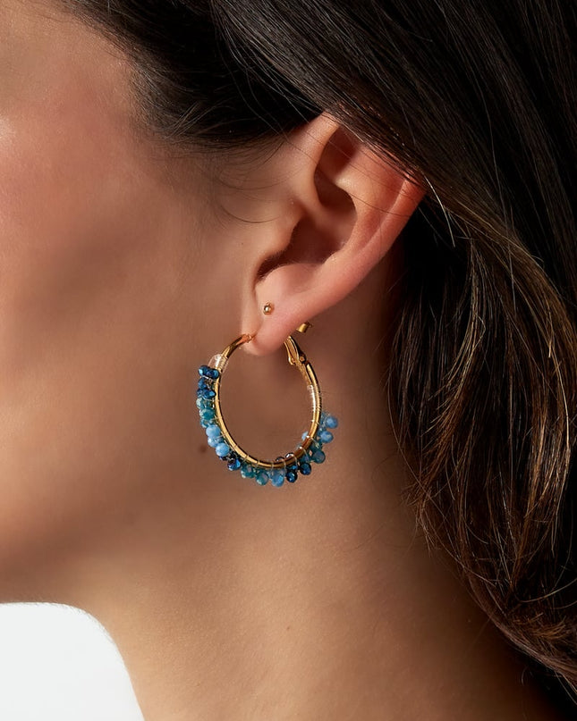 Bead fiesta oorbellen - groen