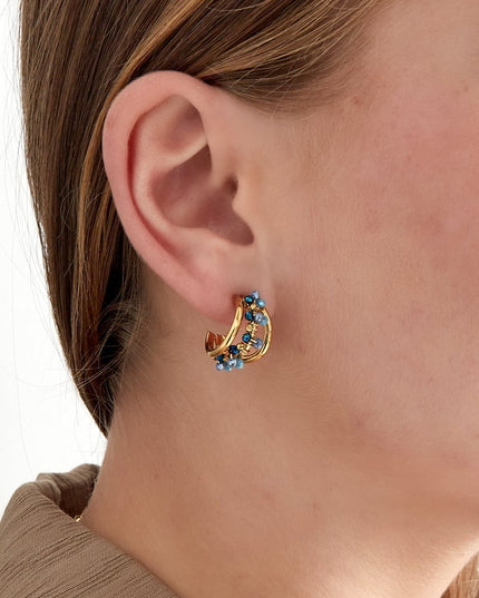 Small beads hoops oorbellen - multi