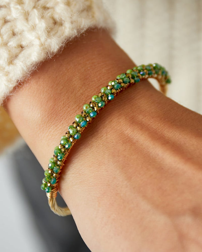 Bead fiesta armband - zwart & grijs