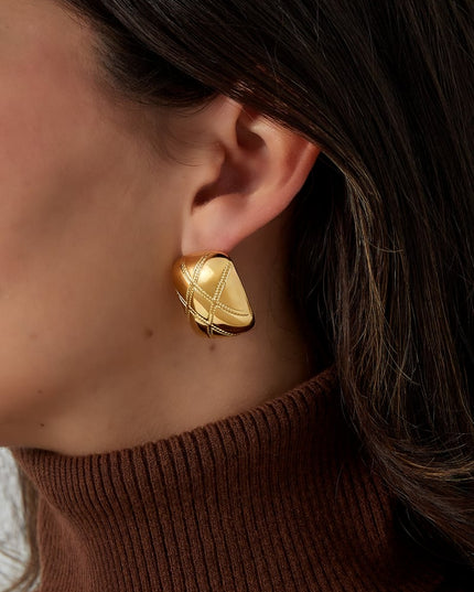 vintage ruit oorbellen