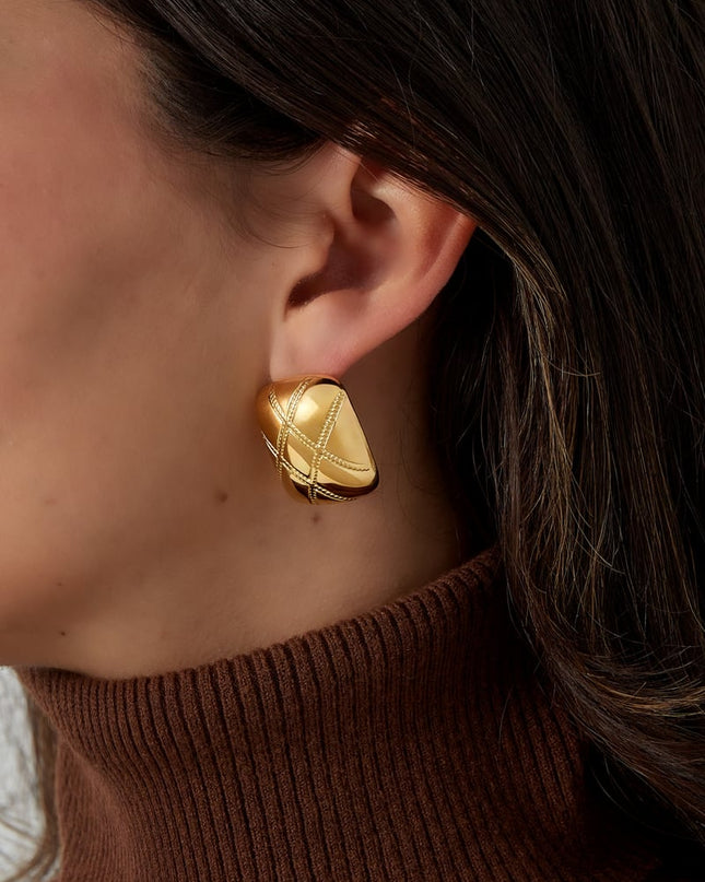 vintage ruit oorbellen