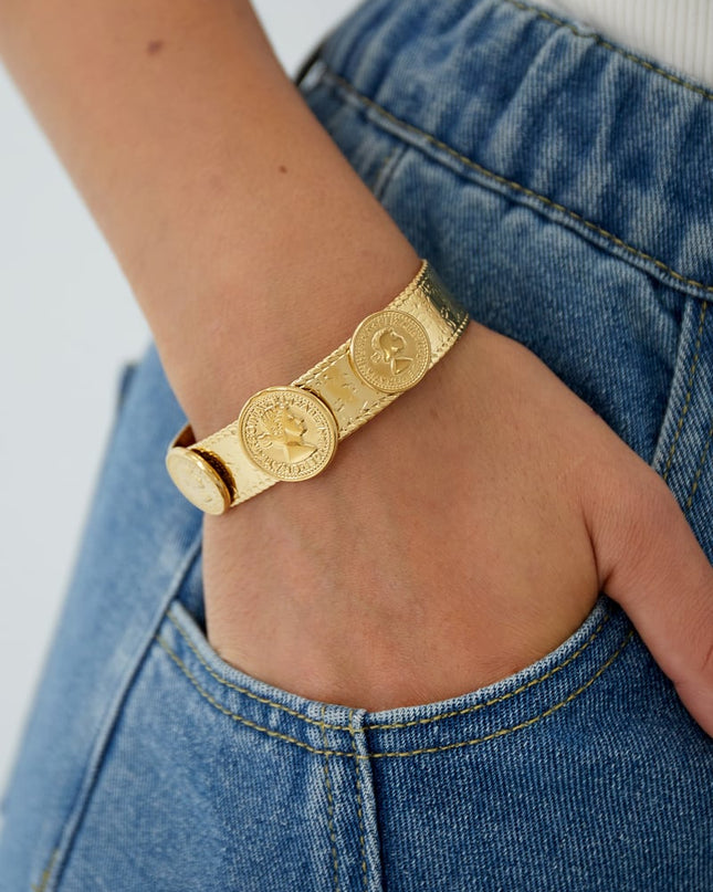statement coin armband